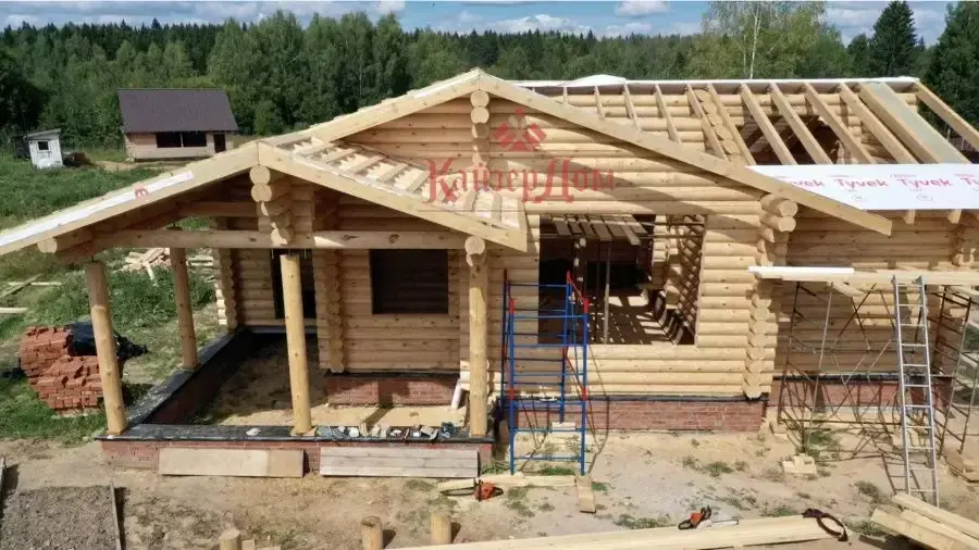 Строительство одноэтажного дома 107 м² из бревна в Сергиевом Посаде — Сергиев Посад
