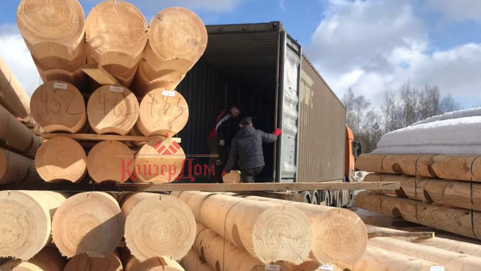 Подготовленный к отгрузке домокомплект из ОЦБ
