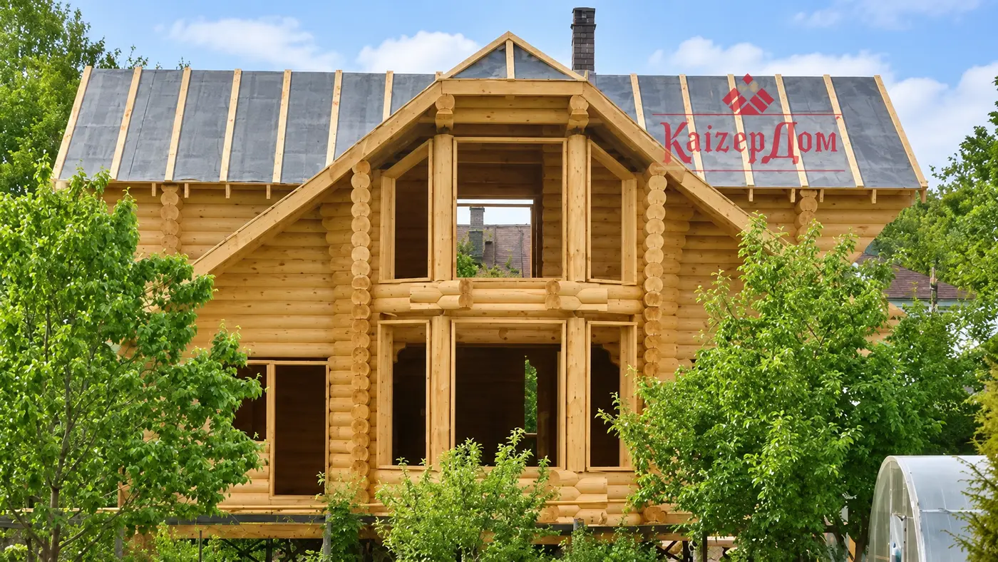 Коттедж из оцилиндрованного бревна «Кайзер» — 202 м² — фотография 2