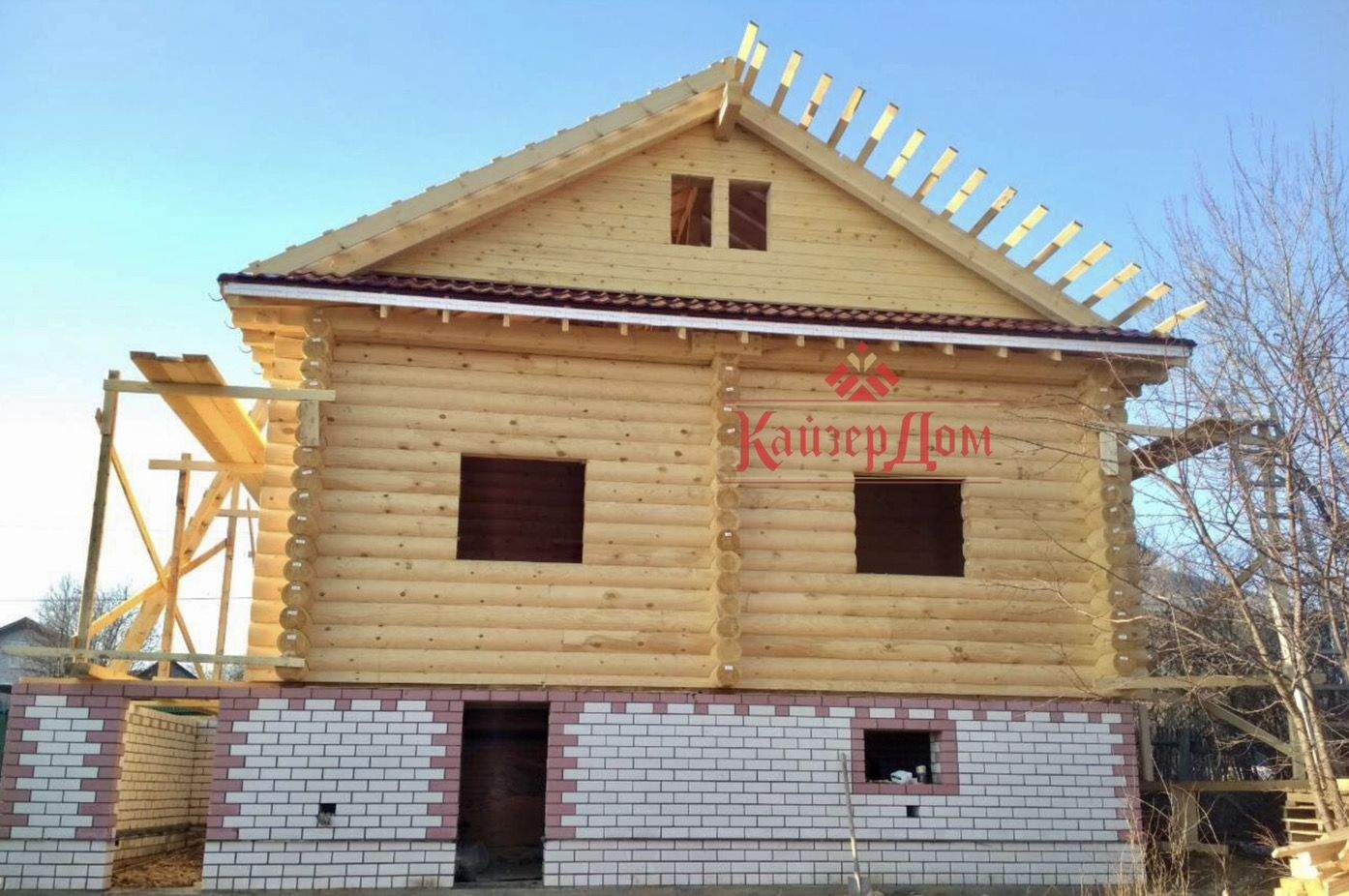 Фотография - Строительство дома из оцилиндрованного бревна Д 240 мм в Нижегородской обл. 