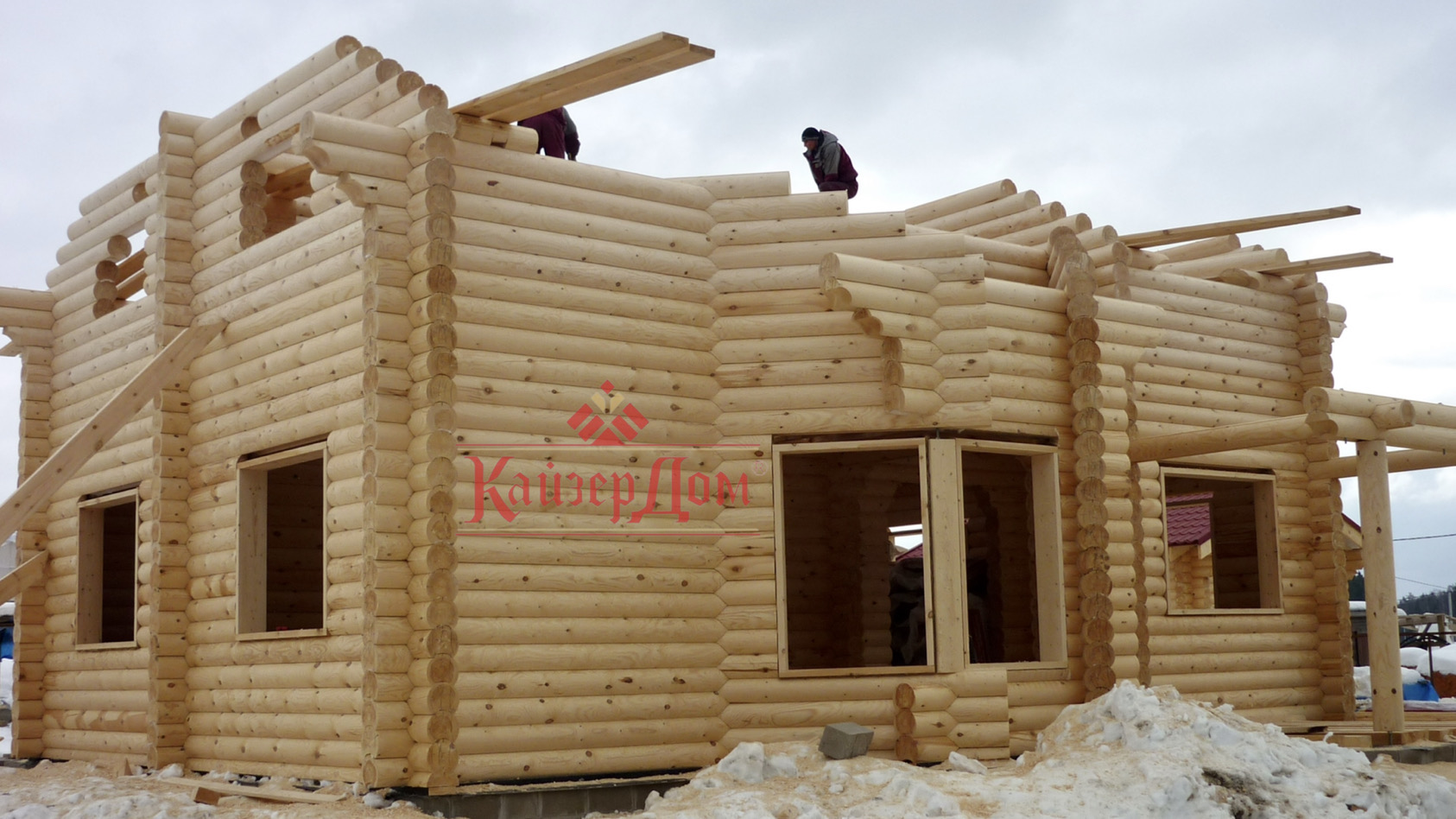Фотография 8 - Строительство 2х домов из  бревна Д 240 мм в финском профиле Чеховский р-н Мо.