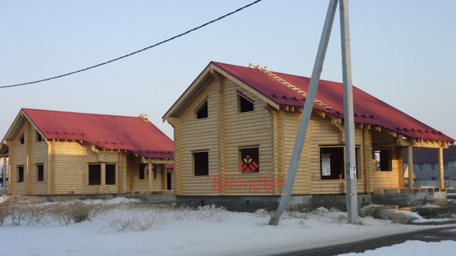 Фотография - Строительство  2-х домов по проекту “Охотничья романтика”  2013 г.  140 м²