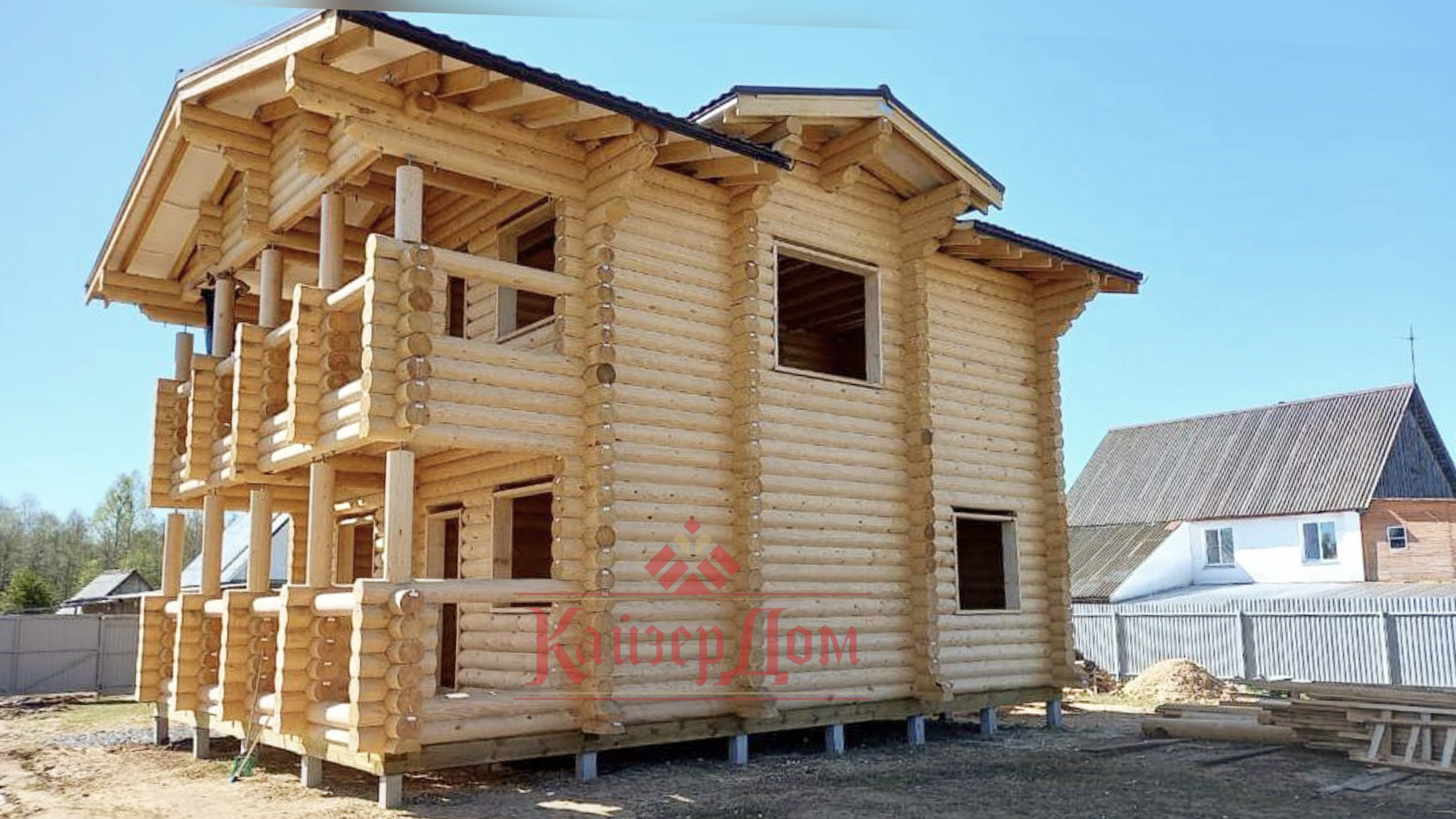 Фотография - Проект дома «Дом из бревна  S-130 м2 построен в Кирове» 