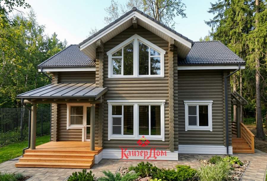 Фотография - Смета дома из оцилиндрованного бревна 185 м² в Подмосковье