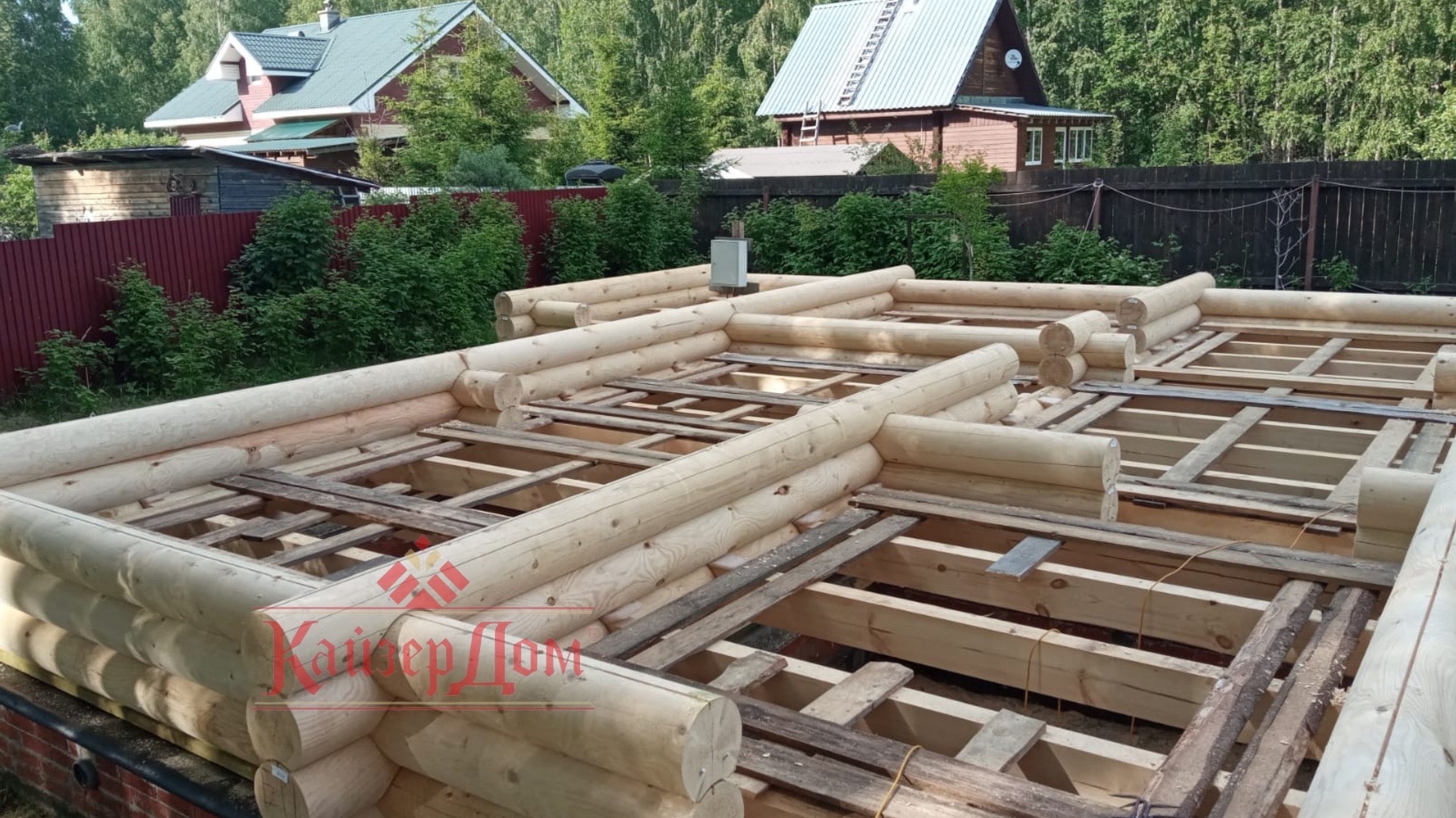 Фотография - Проект дома «Дом из оцилиндрованного бревна в Нижнем Новгороде в процессе строительства!» 