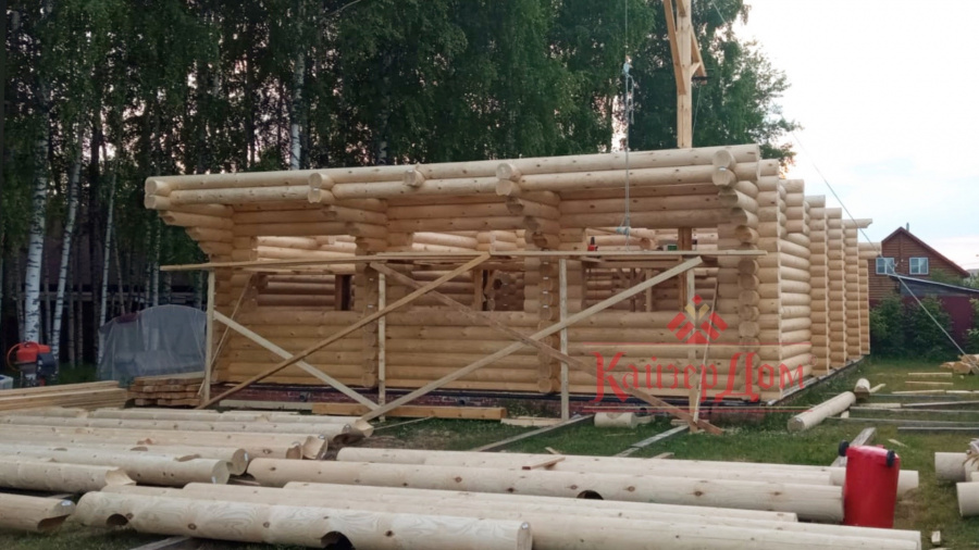 Фотография - Дом из оцилиндрованного бревна в Нижнем Новгороде в процессе строительства!