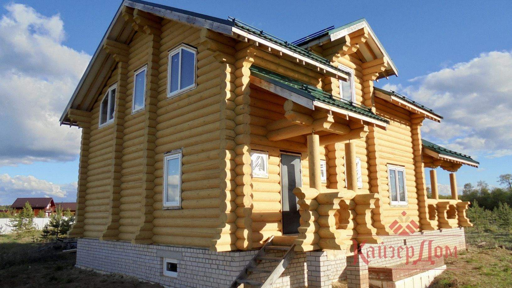 Фотография - Строительство дома из бревна 195 м2 в Московской обл. 195 м²