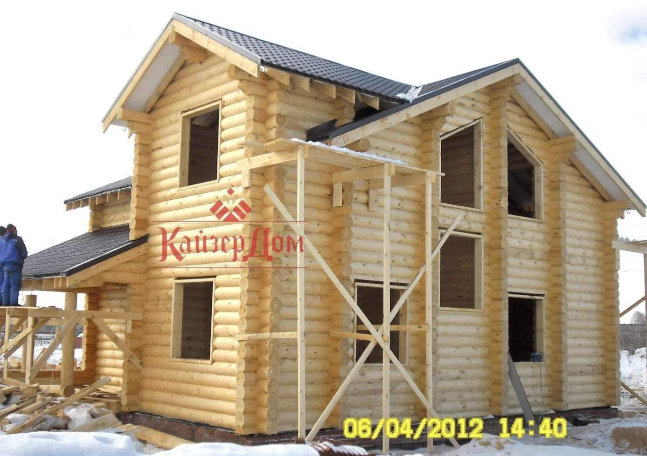 Фотография - Коттедж из оцилиндрованного бревна 171 м² в Казани