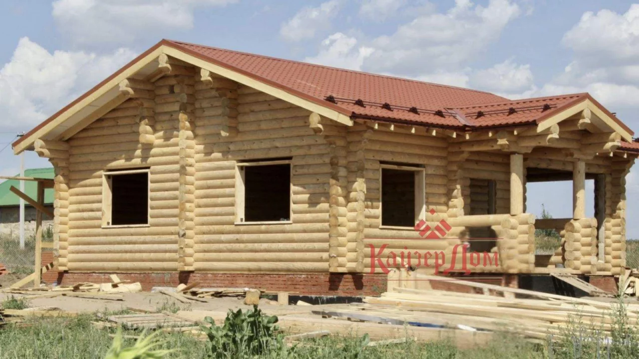 Фотография - Дом из оцилиндрованного бревна «Комфорт» в Елабуге