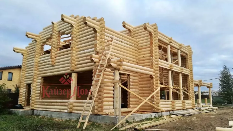 Дом из оцилиндрованного бревна с сауной в Щапово — 356 м² — фотография 7