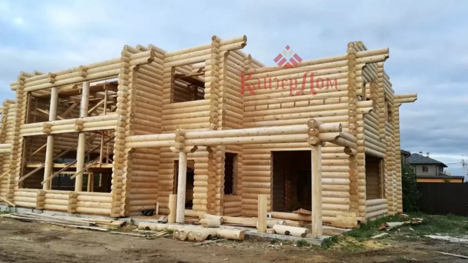 Дом из оцилиндрованного бревна с сауной в Щапово — 356 м² — фотография 9