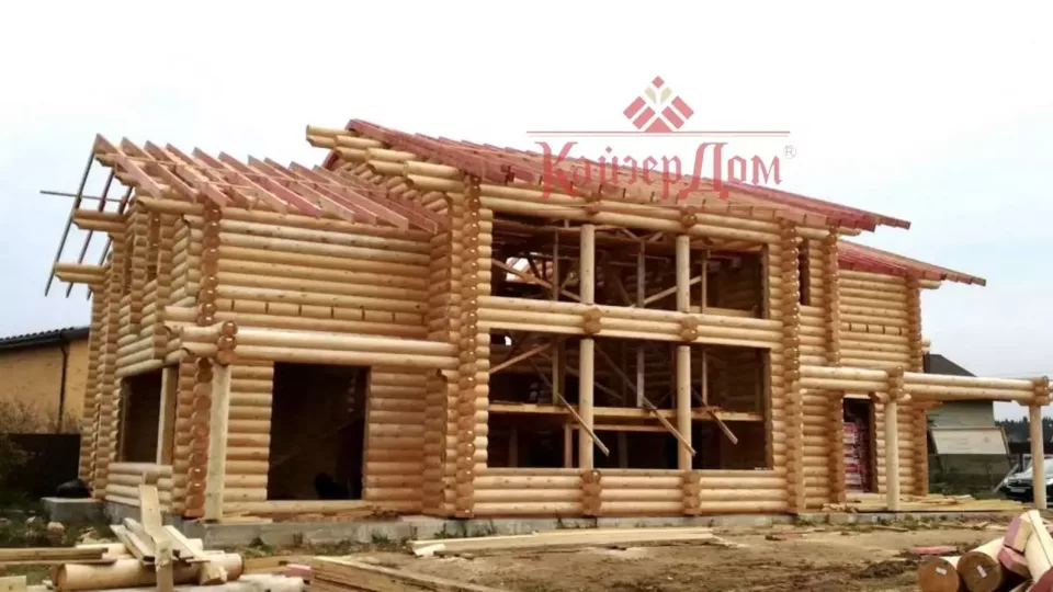Дом из оцилиндрованного бревна с сауной в Щапово — 356 м² — фотография 10