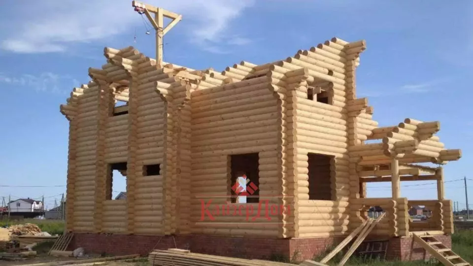 Дом из оцилиндрованного бревна «Южный» — 158 м² — фотография 9