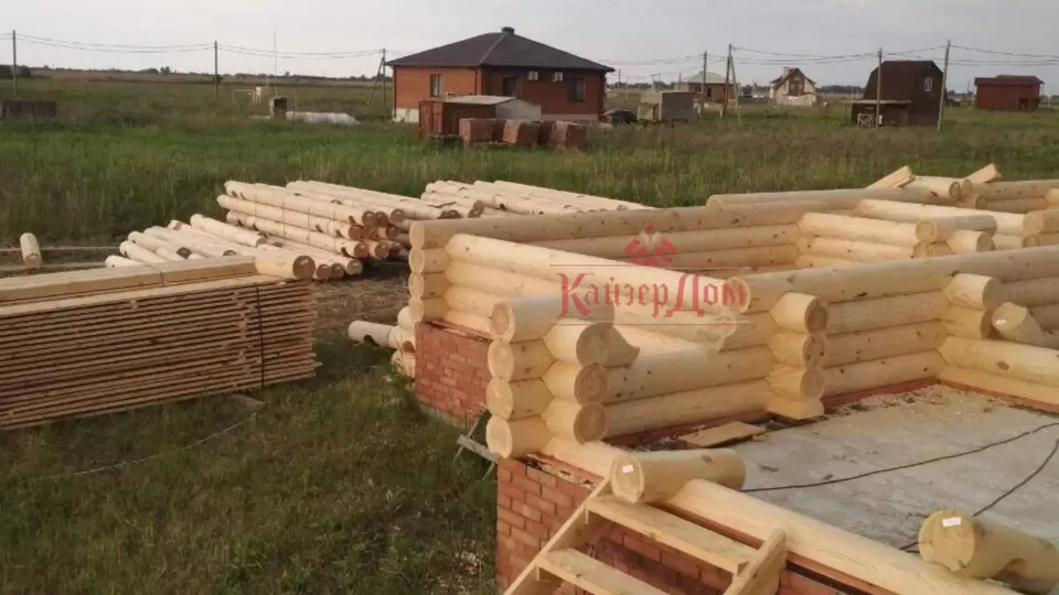 Дом из оцилиндрованного бревна 158 м² в Ростовской области — фотография 2