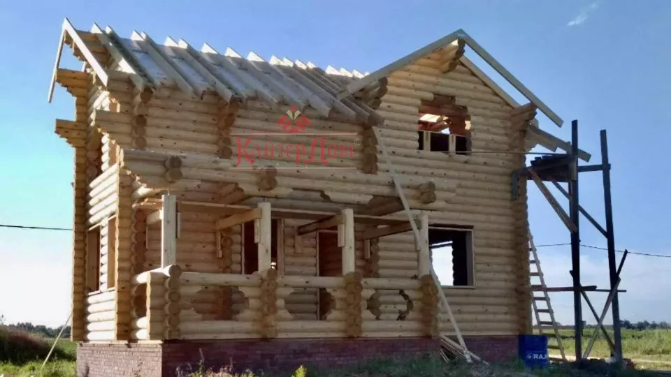Дом из оцилиндрованного бревна 158 м² в Ростовской области — фотография 7