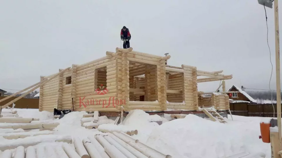 Дом из оцилиндрованного бревна «Северный» 123 м² в Нижнем Новгороде — фотография 4