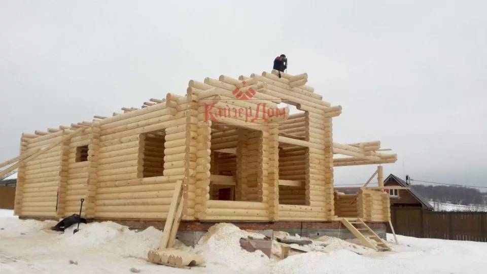 Дом из оцилиндрованного бревна «Северный» 123 м² в Нижнем Новгороде — фотография 6