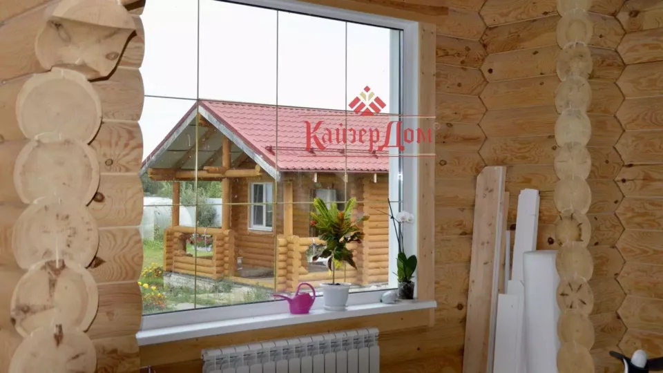 Коттедж из оцилиндрованного бревна 154 м² в Кирове — фотография 3