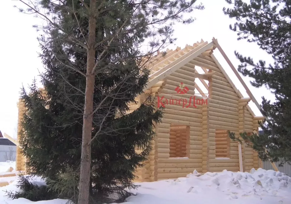 Дом из оцилиндрованного бревна «Охотничья романтика» 135 м² — фотография 4