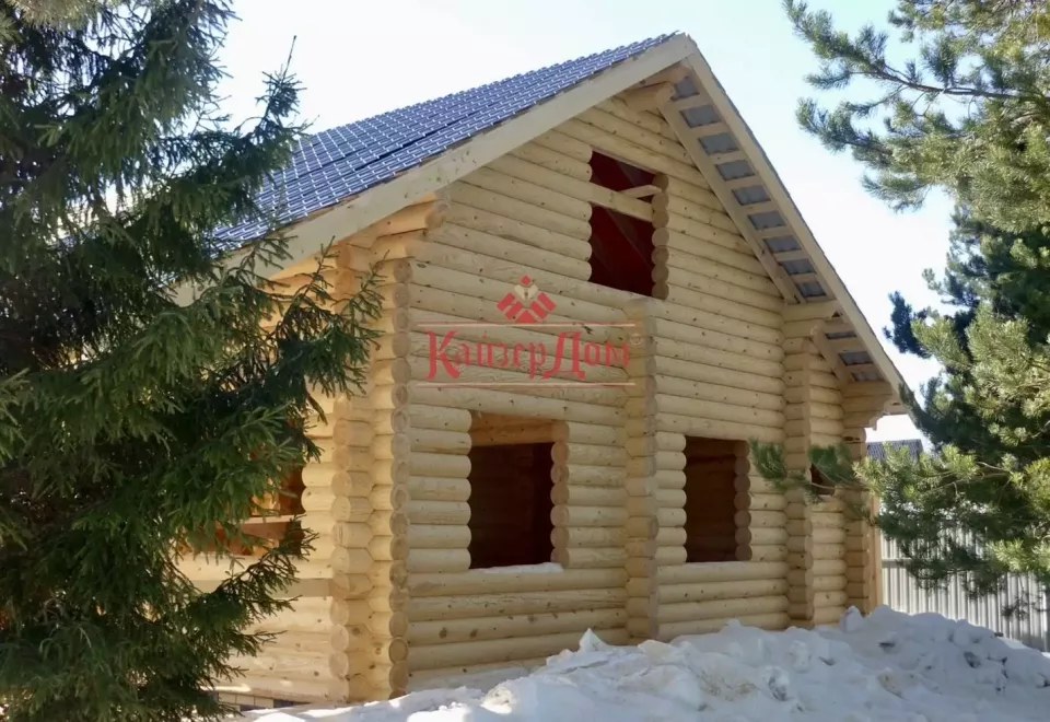 Дом из оцилиндрованного бревна «Охотничья романтика» 135 м² — фотография 3