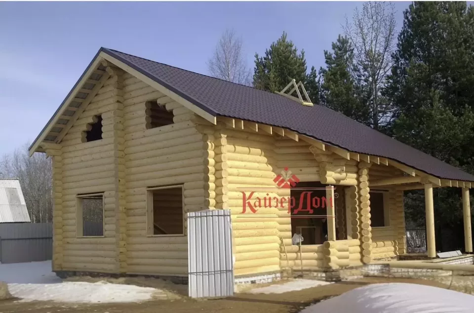 Дом из оцилиндрованного бревна «Охотничья романтика» 135 м² — фотография 9