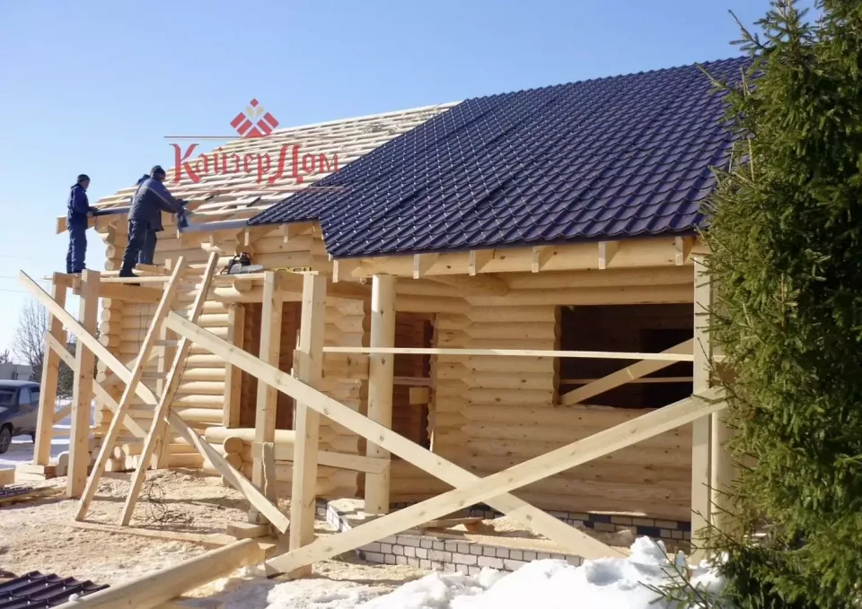 Дом из оцилиндрованного бревна «Охотничья романтика» 135 м² — фотография 11