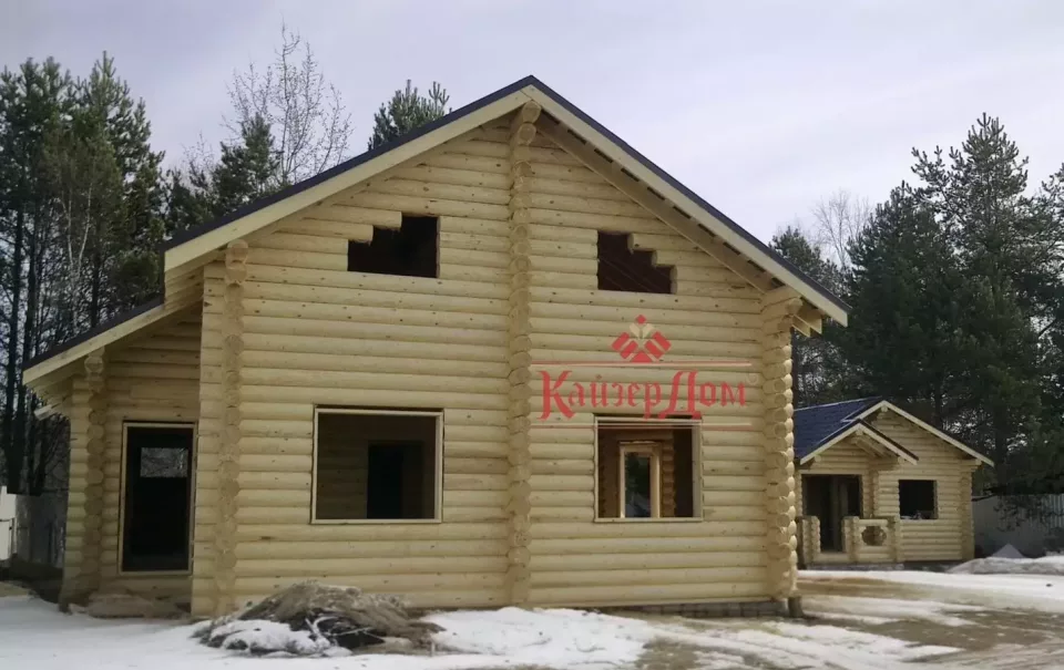 Дом из оцилиндрованного бревна «Охотничья романтика» 135 м² — фотография 13