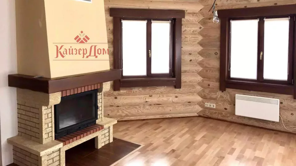 Одноэтажный дом из оцилиндрованного бревна — 86 м² — фотография 4