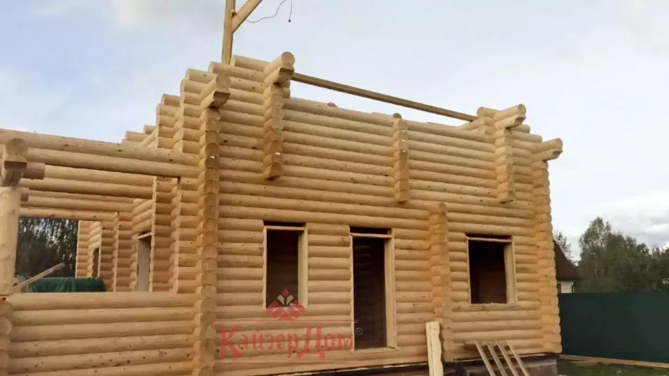 Дом из оцилиндрованного бревна 130 м² в Калужской области — фотография 4