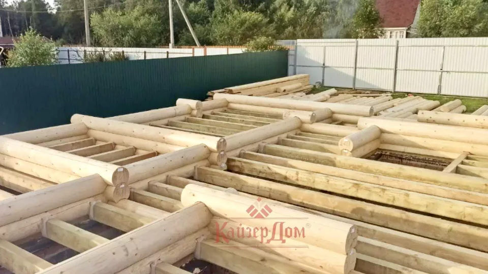 Дом из оцилиндрованного бревна 130 м² в Калужской области — фотография 15