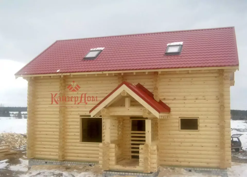 Дом из оцилиндрованного бревна 137 м² в Кирове — фотография 2