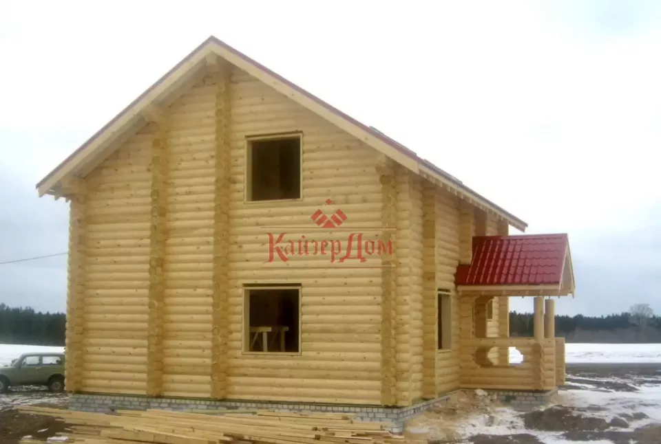 Дом из оцилиндрованного бревна 137 м² в Кирове — фотография 4