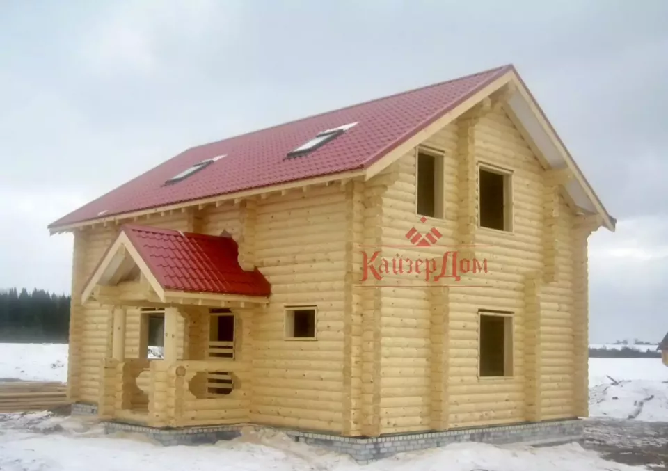 Дом из оцилиндрованного бревна 137 м² в Кирове — фотография 5