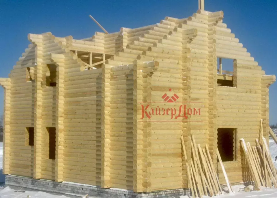 Дом из оцилиндрованного бревна 137 м² в Кирове — фотография 3