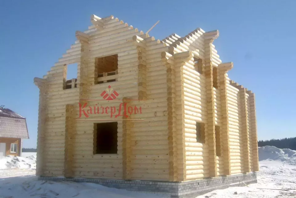 Дом из оцилиндрованного бревна 137 м² в Кирове — фотография 9