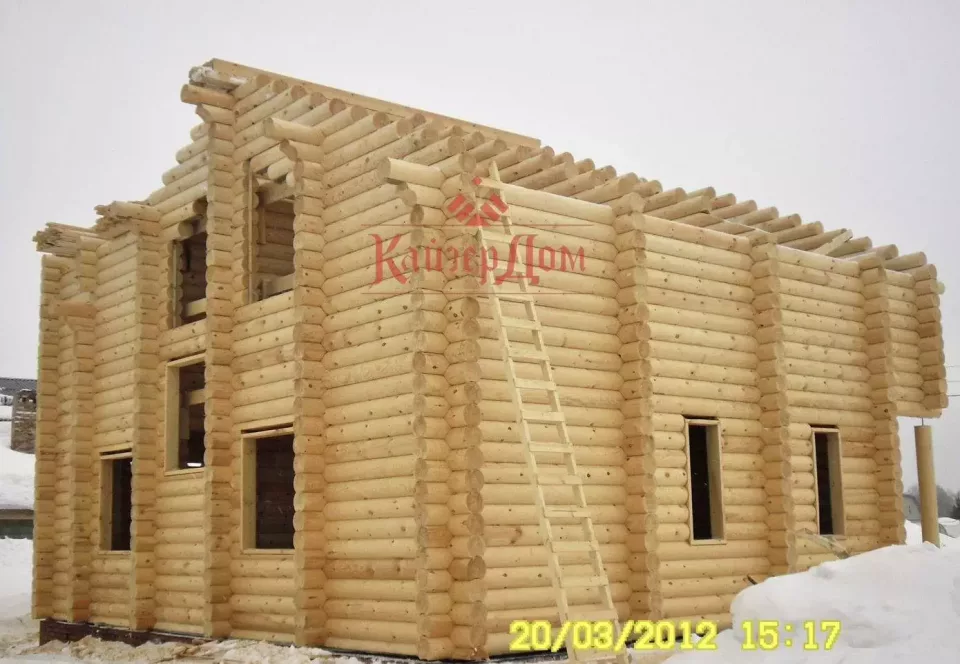 Коттедж из оцилиндрованного бревна 171 м² в Казани — фотография 7
