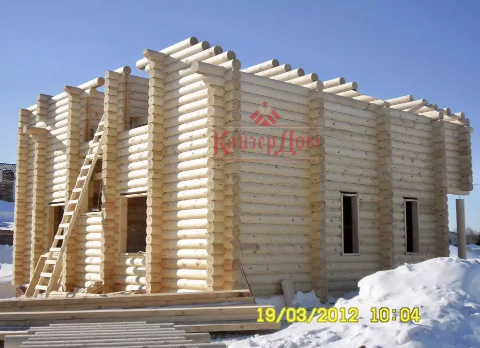 Коттедж из оцилиндрованного бревна 171 м² в Казани — фотография 14