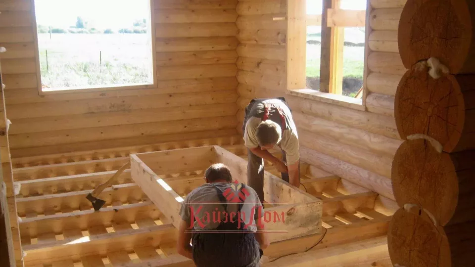Коттедж из оцилиндрованного бревна 178 м² в Уфе — фотография 13