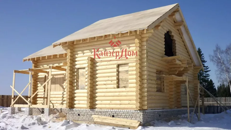 Дом из оцилиндрованного бревна с сауной 183 м² в Кировской области — фотография 4