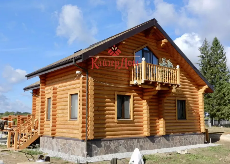 Дом из оцилиндрованного бревна с сауной 183 м² в Кировской области — фотография 12