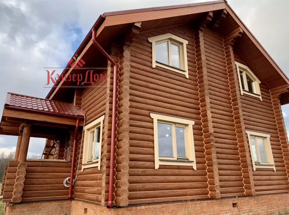 Дом из оцилиндрованного бревна 126,5 м² в Кировской области — фотография 1