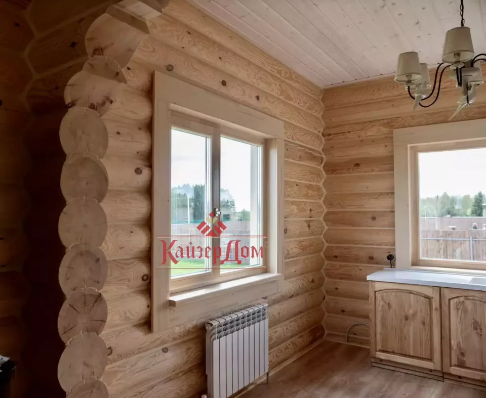 Дом из оцилиндрованного бревна 126,5 м² в Кировской области — фотография 5