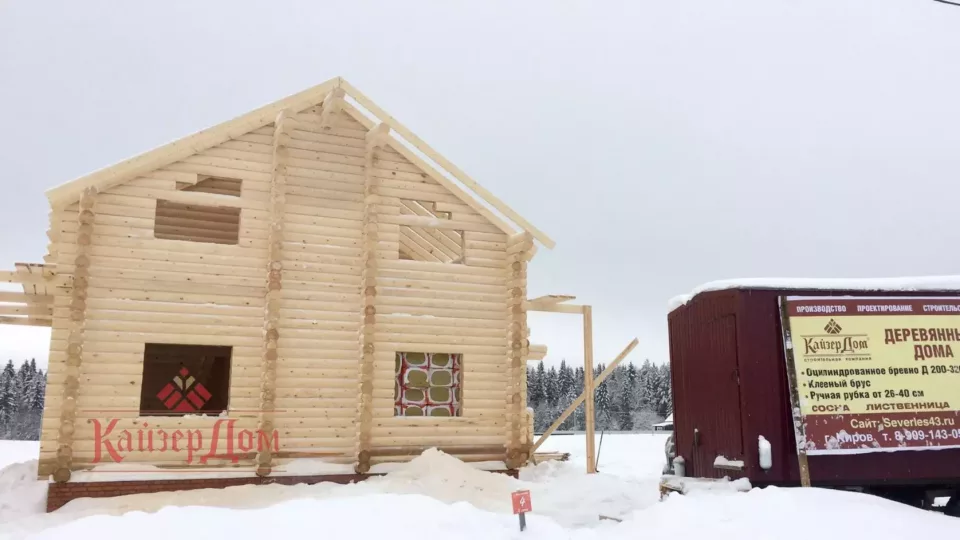Дом из оцилиндрованного бревна 126,5 м² в Кировской области — фотография 12