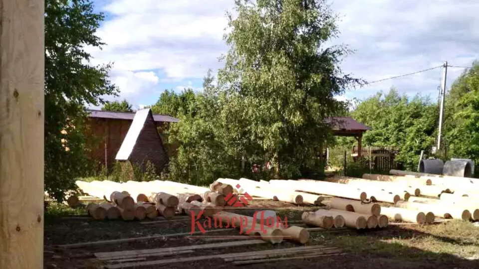 Коттедж из оцилиндрованного бревна 148 м² в Московской области — фотография 8