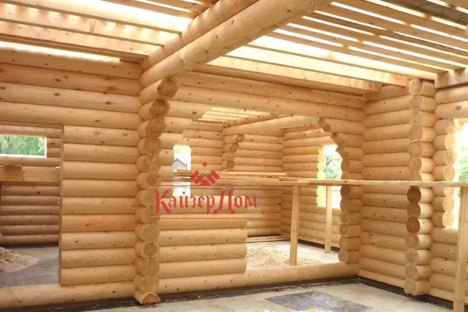 Дом из оцилиндрованного бревна «Сказочный лес» 261 м² в Подмосковье — фотография 1