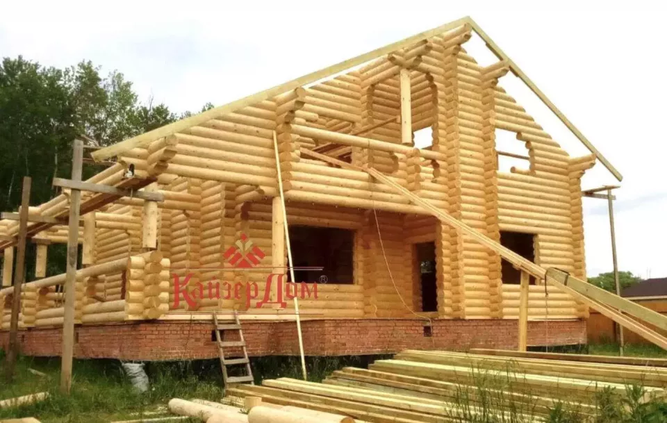 Дом из оцилиндрованного бревна «Сказочный лес» 261 м² в Подмосковье — фотография 3