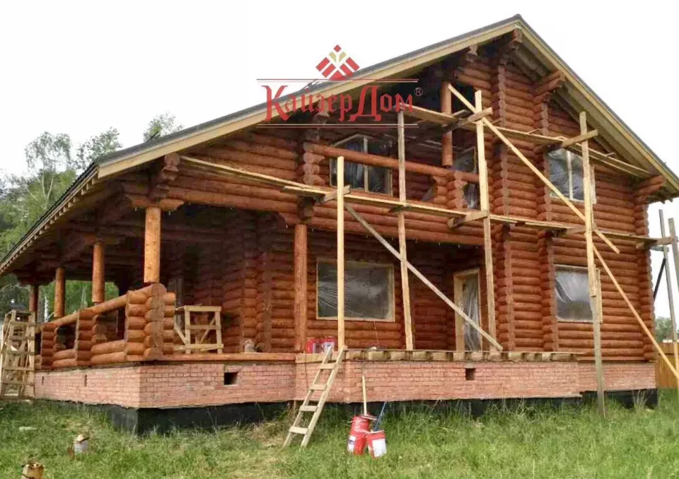 Дом из оцилиндрованного бревна «Сказочный лес» 261 м² в Подмосковье — фотография 14