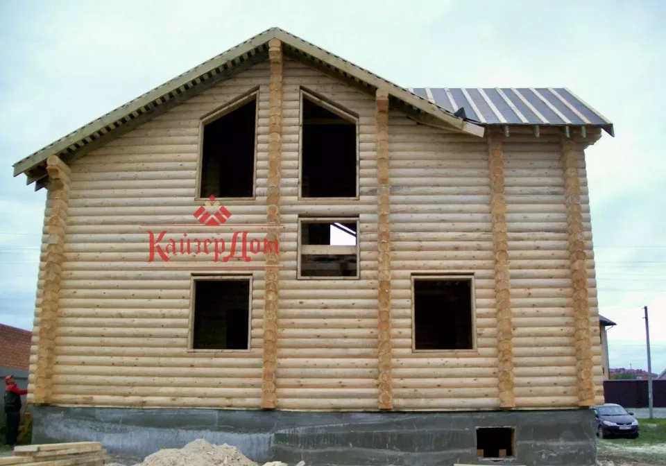 Дом с баней из оцилиндрованного бревна 165 м² в Татарстане — фотография 11
