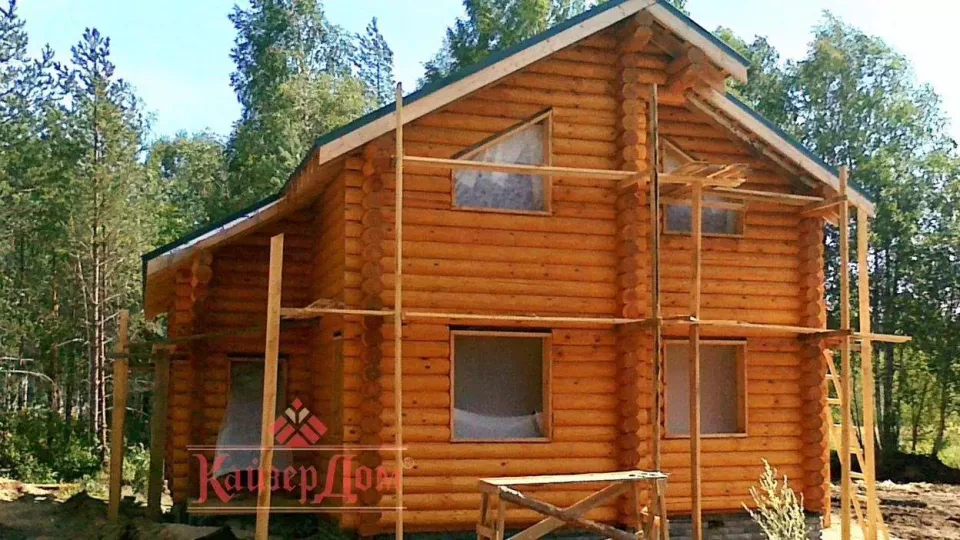 Дом из оцилиндрованного бревна 138 м² в Подмосковье — фотография 3