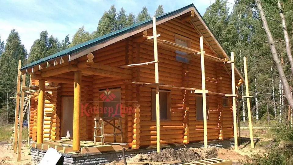 Дом из оцилиндрованного бревна 138 м² в Подмосковье — фотография 4